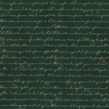 Stof Christmas - Frosty Snowflake 4590-804 Green/Gold by Stof Fabrics, Image