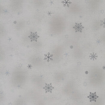 Stof Christmas - Frosty Snowflake 4590-903 Gray/Silver by Stof Fabrics, Image