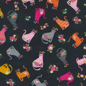 Kitty Loves Candy KC23901-BLACK by Poppie Cotton, Image