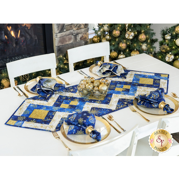  Lattice Table Runner Kit - Christmas Joy - Blue, Image