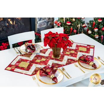  Lattice Table Runner Kit - Christmas Joy - Red, Image