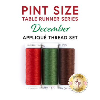  Pint Size Table Runner Series - December 3pc Thread Set