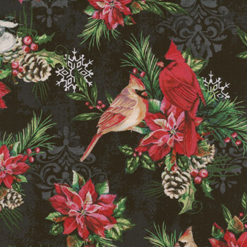 Holiday Greetings 53603-3 Winter Songbirds by Windham Fabrics, Image