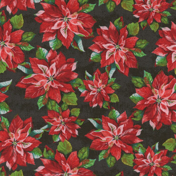 Holiday Greetings 53604-3 Poinsettias by Windham Fabrics, Image