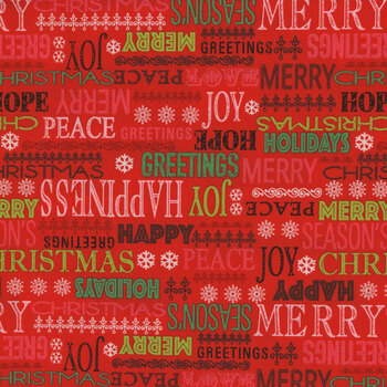 Holiday Greetings 53605-4 Cheerful Greetings by Windham Fabrics, Image