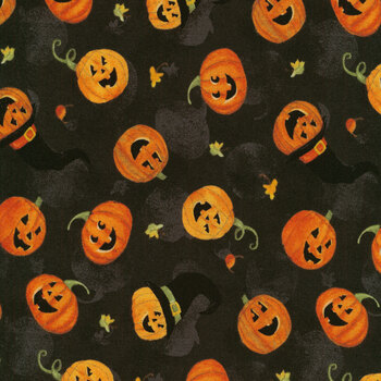 The Boo Crew 39794-987 Black by Susan Winget for Wilmington Prints, Image