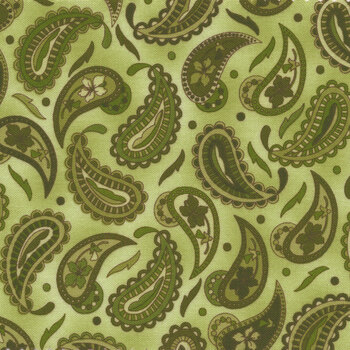 Viola 21426-7 Green by Debbie Beaves for Robert Kaufman Fabrics, Image