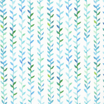 Summer Breeze 4SB-1 Aqua Vines by In The Beginning Fabrics, Image