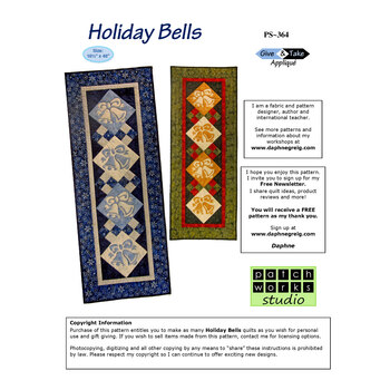 Holiday Bells Table Runner Pattern, Image