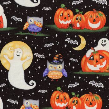 Spooky Friends 7051G-93 Multi by Studio E Fabrics, Image