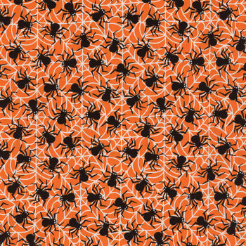 Spooky Friends 7059G-39 Orange by Studio E Fabrics, Image