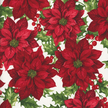 Holly Berry Park 7265-33 Cream by Art Loft for Studio E Fabrics, Image