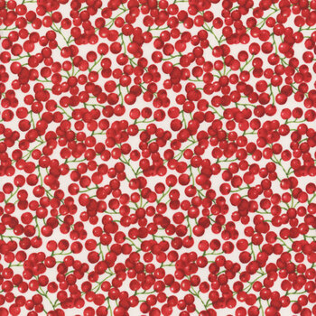 Holly Berry Park 7267-33 Cream by Art Loft for Studio E Fabrics, Image