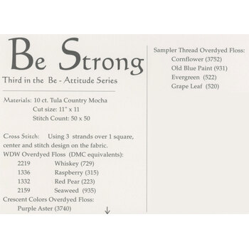Be Strong Cross Stitch Pattern, Image