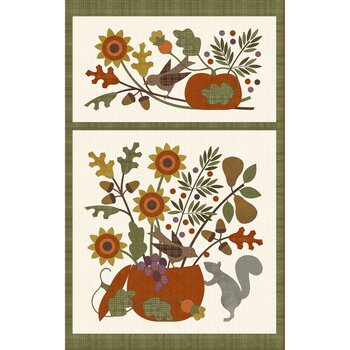 Autumn Harvest Flannel MASF9950-E Panel by Bonnie Sullivan for Maywood Studio, Image