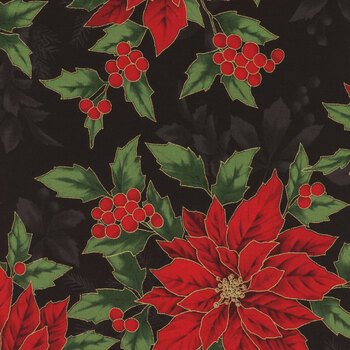 Holiday Elegance V7166-4G Black Gold by Hoffman Fabrics, Image