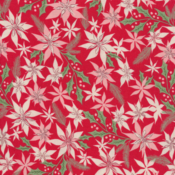 Good News Great Joy 45561-13 Holly Red by Moda Fabrics REM, Image