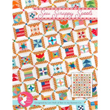 Sew Scrappy Spools Quilt Pattern, Image