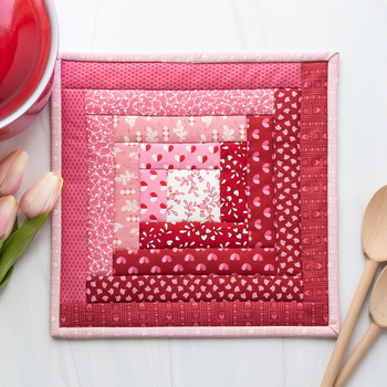 SAMPLE - Log Cabin Hot Pad - Be Mine