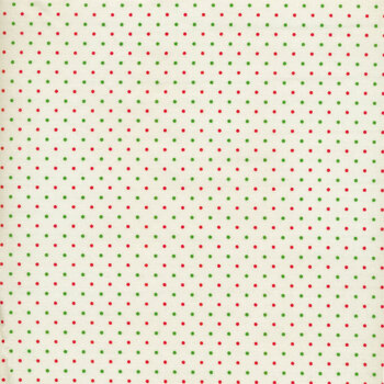 Moda Essential Dots 8654-138 White Red Green by Moda Fabrics, Image