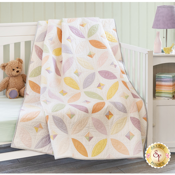  Orange Blossom Throw Quilt Kit - Little Lambies Woolies Flannel - Summer, Image