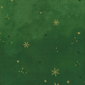 Ombre Flurries Metallic 10874-431MG Christmas Green by V and Co. for Moda Fabrics, Image