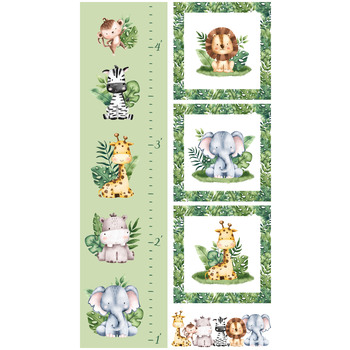 Wee Safari 25648-10 Panel by Deborah Edwards for Northcott Fabrics