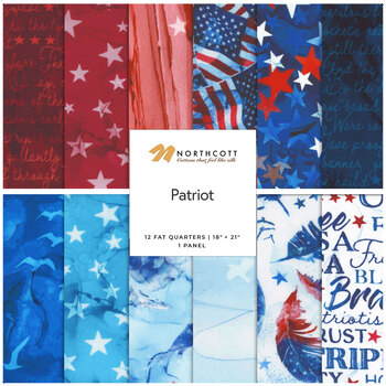 Patriot  12 FQ Set + Panel by Northcott Fabrics, Image
