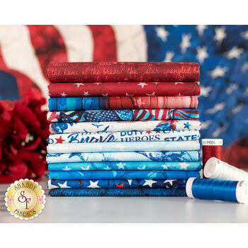 Patriot  12 FQ Set + Panel by Northcott Fabrics, Image