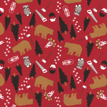 Woodsman C13760-RED by Riley Blake Designs, Image