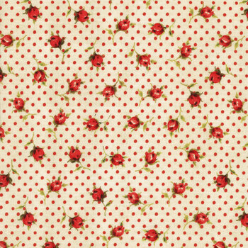 Vintage Rose CD2208 Cream by Timeless Treasures Fabrics, Image