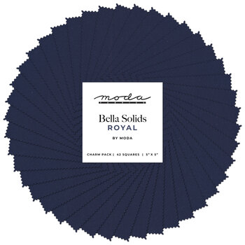 Bella Solids  Charm Pack - 9900PP-19 Royal by Moda Fabrics