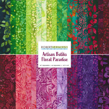 Floral Paradise  Ten Squares by Artisan Batiks for Robert Kaufman Fabrics, Image