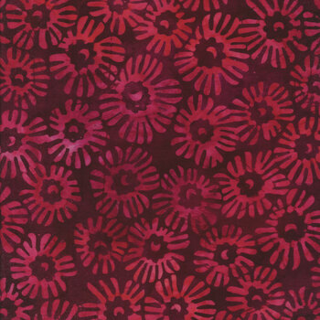 Floral Paradise 22209-105 Garnet by Artisan Batiks for Robert Kaufman Fabrics, Image