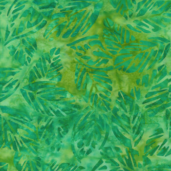 Floral Paradise 22210-7 Green by Artisan Batiks for Robert Kaufman Fabrics, Image