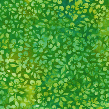 Floral Paradise 22211-7 Green by Artisan Batiks for Robert Kaufman Fabrics, Image