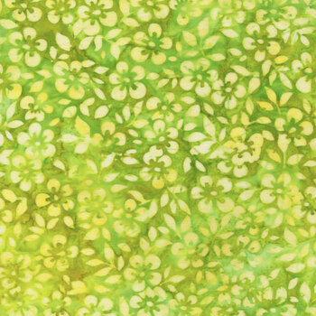 Floral Paradise 22211-50 Lime by Artisan Batiks for Robert Kaufman Fabrics, Image