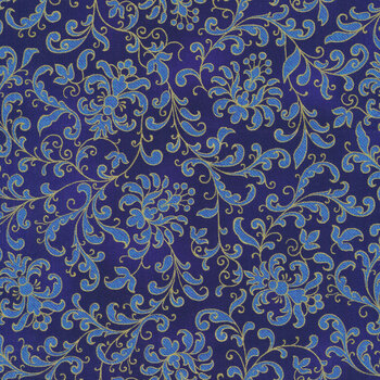 Joli Bijou 21824-72 COBALT by Robert Kaufman Fabrics REM, Image