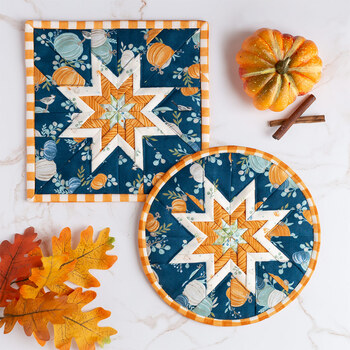 SAMPLE - Folded Star Hot Pads - Harvest Wishes, Image