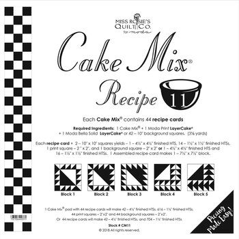 Miss Rosie's Quilt Co - Cake Mix Recipe 11 - 44ct, Image