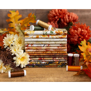 Reflections of Autumn II  15 FQ Set by Jason Yenter for In The Beginning Fabrics, Image