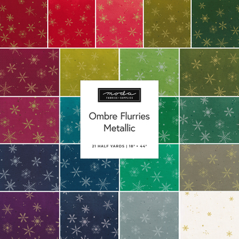 Ombre Flurries Metallic  21 Half Yard Set by V and Co. for Moda Fabrics, Image