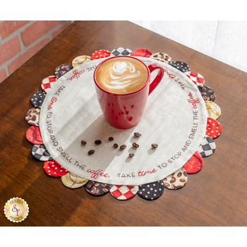  Scalloped Table Topper Kit - Coffee Time, Image