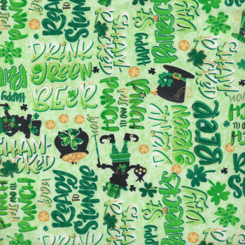 Shamrocked! 2494-60 Lt. Green by Silas M. Studio for Blank Quilting Corporation, Image