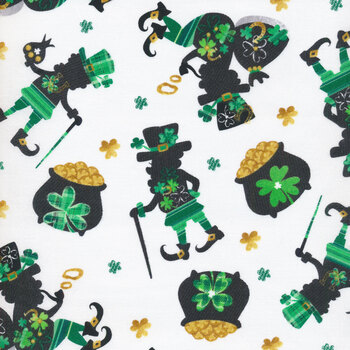 Shamrocked! 2495-01 White by Silas M. Studio for Blank Quilting Corporation, Image