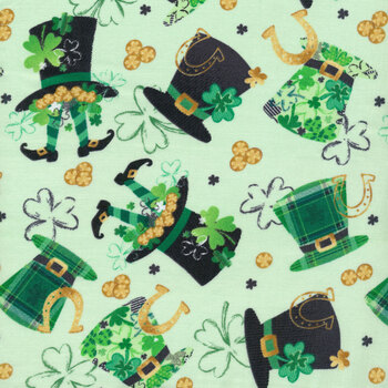 Shamrocked! 2496-60 Lt. Green by Silas M. Studio for Blank Quilting Corporation, Image