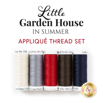  Little Garden House in Summer - 5pc Appliqué Thread Set , Image