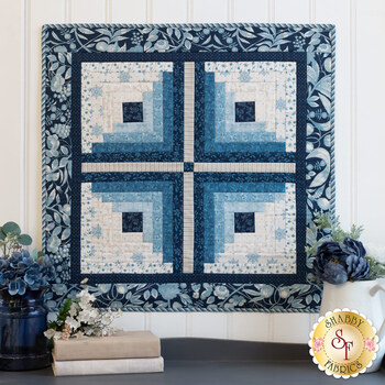 SAMPLE - Log Cabin Wall Hanging - Blue Escape