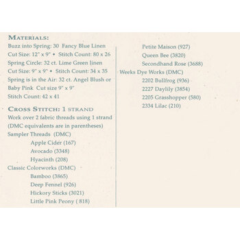 Spring Trifles Cross Stitch Pattern, Image