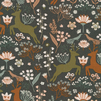 Botanist BTA21450 Woodlandia Charcoal by Katarina Roccella for Art Gallery Fabrics, Image